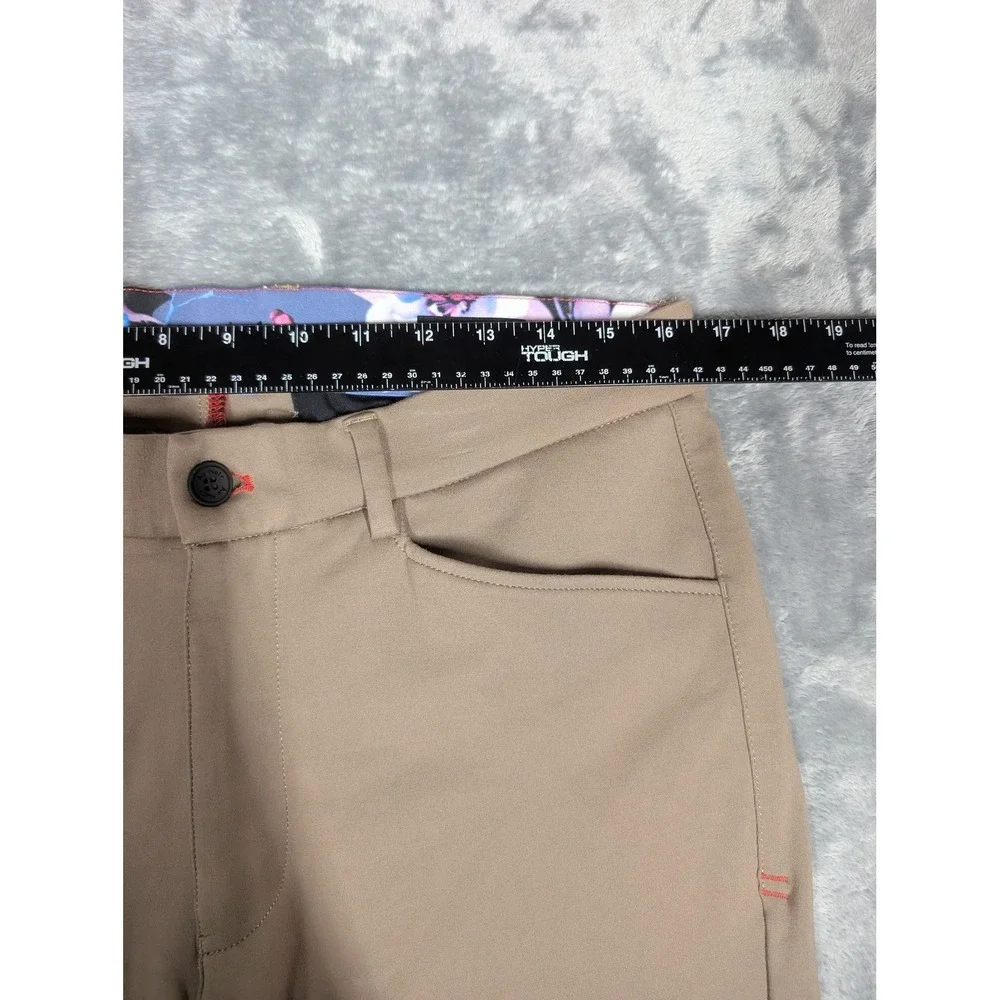 Au Noir Infinity Pants Mens 33x28 Beige Stretch Chino Slim Tapered Casual Golf